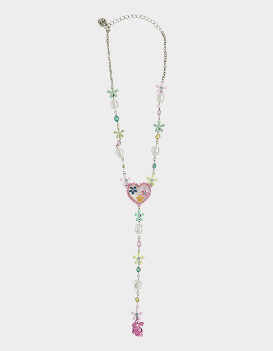 HOP TO IT FLOWER EGG Y NECKLACE MULTI
