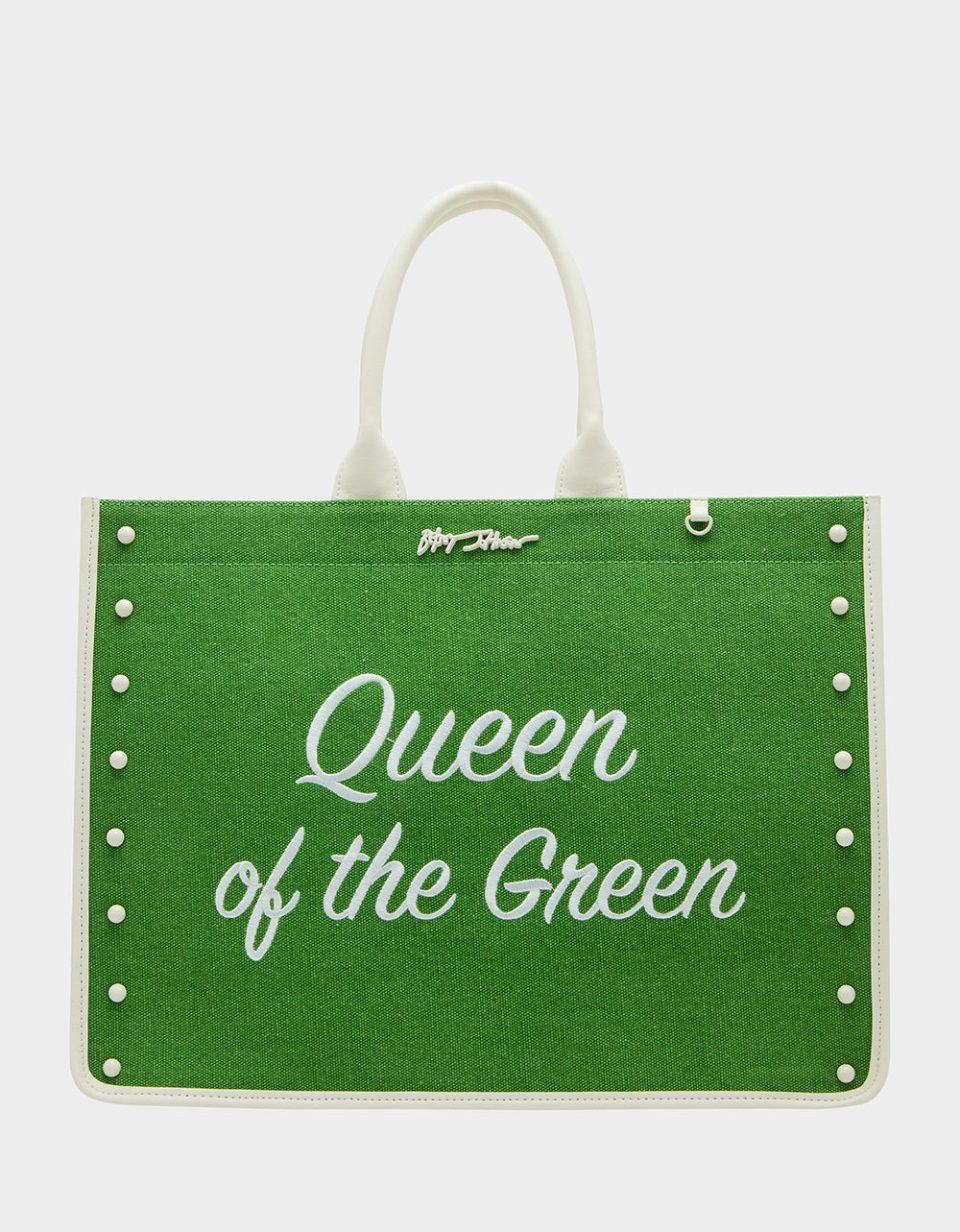QUEEN OF THE GREEN CANVAS TOTE GREEN