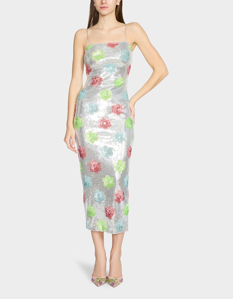 SASSY SEQUIN DRESS SILVER MULTI